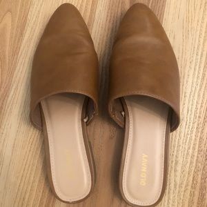 Old Navy Cognac Brown Mules, Size 7